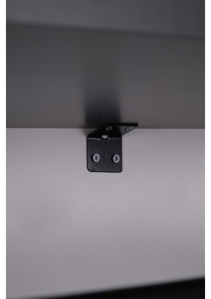 Destekli ve Raflı Yuvarlak Borudan U Askı 90 cm Siyah indirimleri