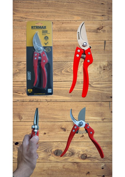 Budama Makası Döküm Gövde Kırmızı Elektrostatik Boyalı Rtrmax indirimleri