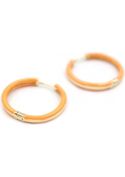 Mineli Halka Küpe - Turuncu fiyatları