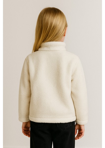 Spor Kız Çocuk Peluş Cepli Fermuarlı Welsoft Mont