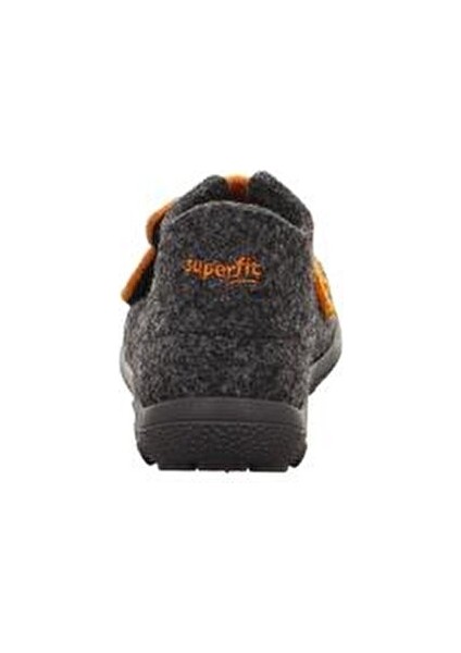 Füme Erkek Çocuk Panduf Yumuşak Keçe Malzeme ile Eğlenceli Tilki Deseni