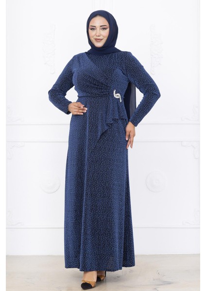 Roza Abiye Elbise Indigo