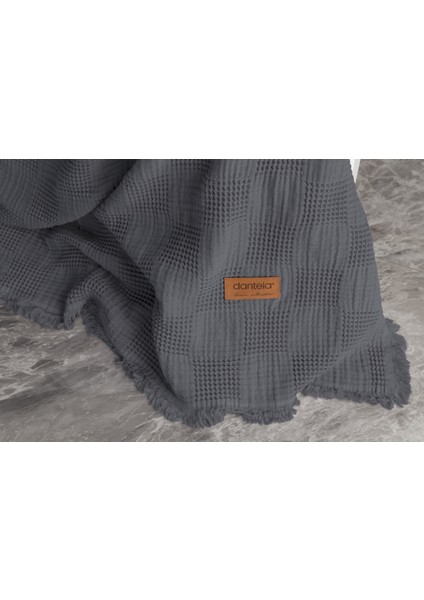 Garden Nakışlı El-Işi Kırlent & Örtü Takımı - Antrasit modelleri