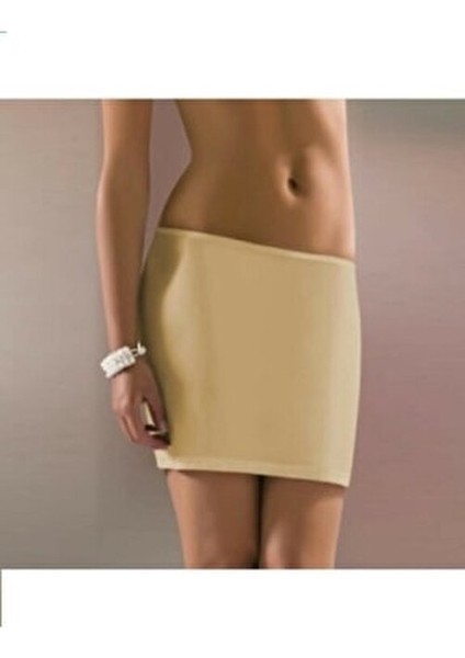 Kadın Ten Kısa Jupon Modern Model Dokuma Kumaş Özellikleri ile Rahat Kullanım