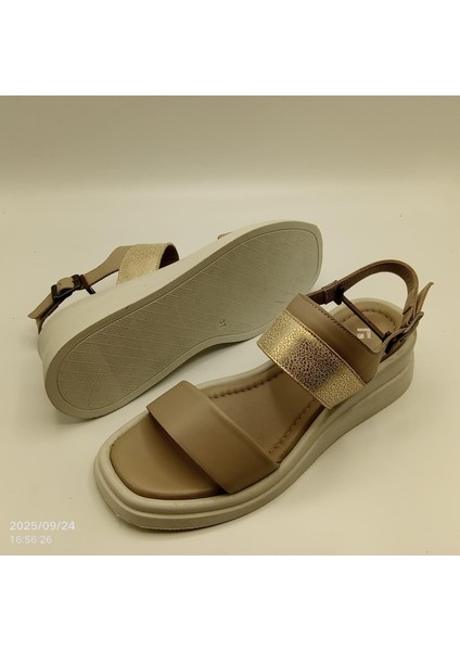 Vizon & Gold Hakiki Deri Sandalet indirimleri