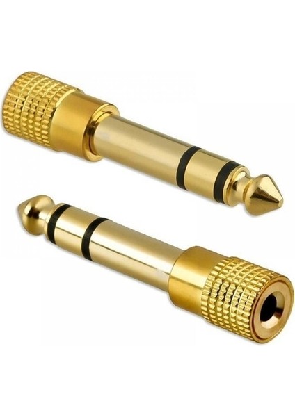 6.3 mm Erkek To 3.5 mm Dişi Çevirici Dönüştürücü Jak Adaptör Gold Bakır Kaplama fiyatları