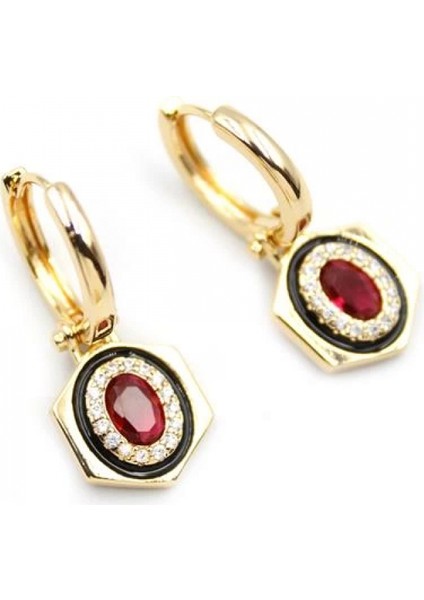 Taşlı Küpe - Pembe fiyatları