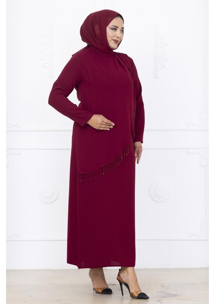 Melek Abiye Elbise Bordo fırsatları