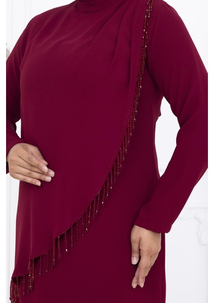 Melek Abiye Elbise Bordo indirimleri