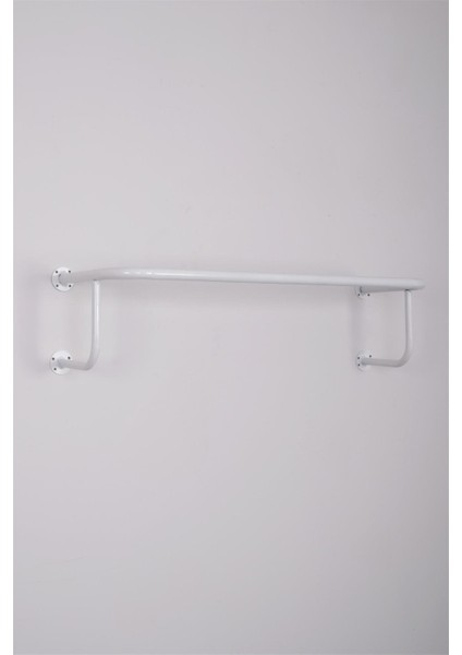 Destekli Yuvarlak Borudan U Askı 90 cm Beyaz