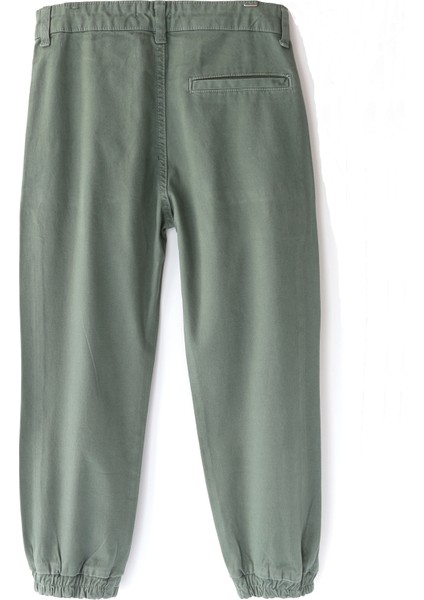 Kapaklı Patch Cep Detaylı Erkek Çocuk Kanvas Jogger Pantolon Yeşil Renk Erkek Çocuk Pantolonu 001-0002083 fiyatları