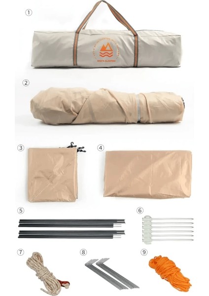 Köşk Çadır Gölgelik ve Çadır Bir Arada 240X240X155 cm Bej -ZP15 modelleri