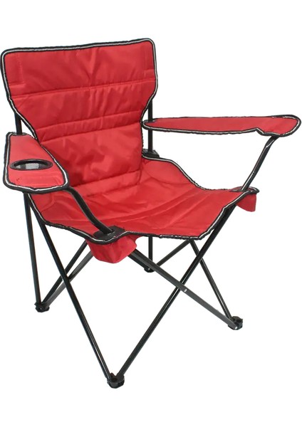 Quatro Bardaklı Kamp Sandalyesi Kırmızı indirimleri