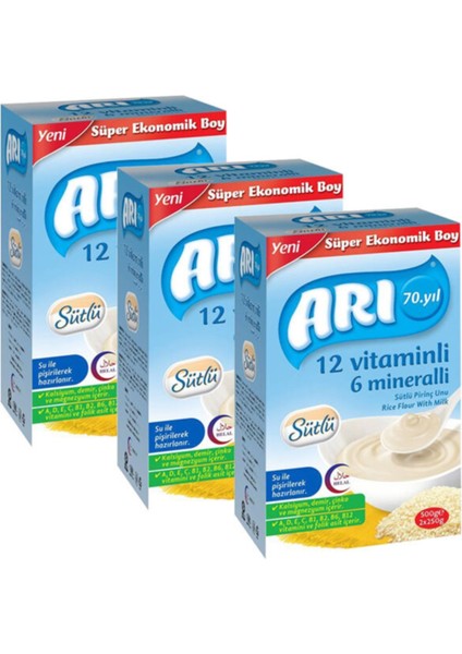 Mama Sütlü Pirinç Unu 500 gr x 3 Adet