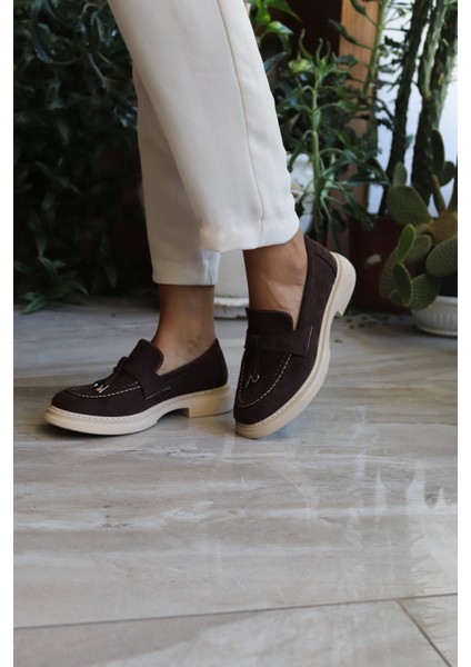 Lore Kadın Günlük Loafer Acıkahvesüet