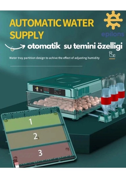 Kuluçka Makinesi Extra Hediyeli 130 Lu Tam Otomatik Yedek Motorlu indirimleri