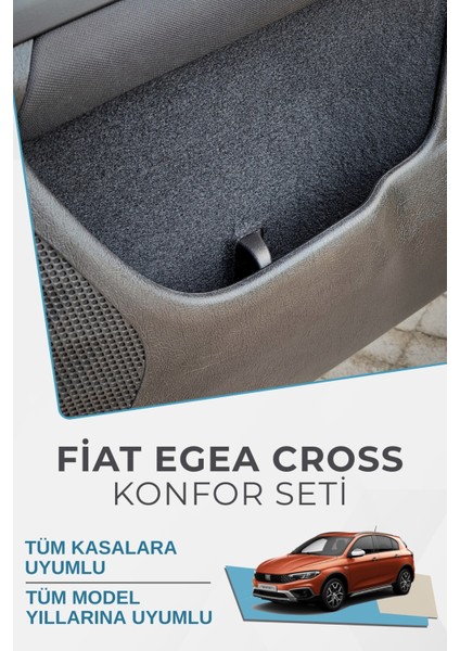 Fiat Egea Cross Uyumlu Konfor Seti / Tüm Model Yılları Uyumlu – Ceplere Özel Yapışkanlı Premium Kaplama