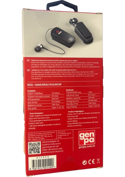 Reel Makaralı Bluetooth Kulaklık modelleri