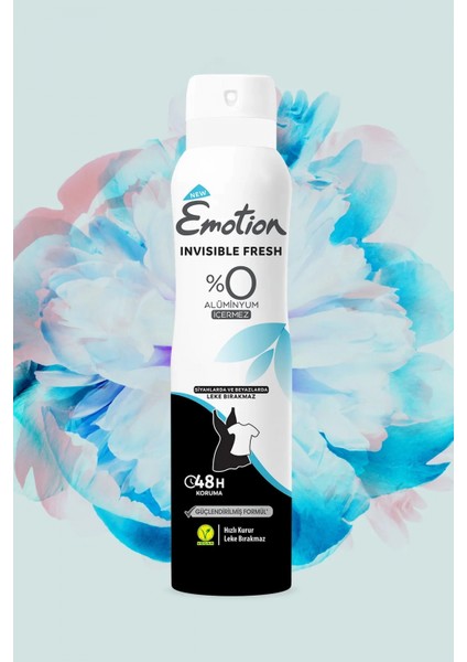 3 Adet Emotion Invisible Fresh Black & White Kadın Deodorant 150ML Vegan, Leke Bırakmaz fırsatları
