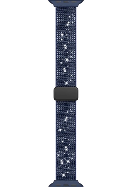 Lüks Sparkle Elmas Manyetik Kayış Apple Watch 1/2/3/4/5/6/se/7/8/9 38/40/41MM -S10(42MM) Kumaş Taşlı fiyatları