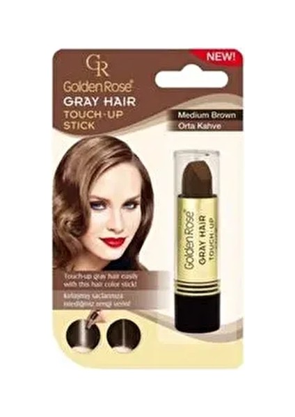 Beyaz Kapatıcı Stik 03 Orta Kahve Grey Hair Touch-Up Stick Medium Brown