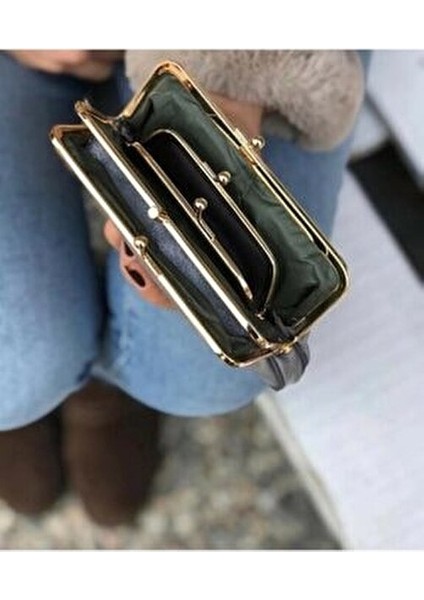 Hakiki Deri Lacivert Klipsli Kadın Cüzdan fiyatları