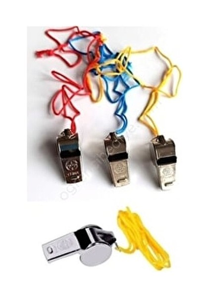 Metal Ipli Hakem ve Deprem Düdüğü Paslanmaz Çelik Renkli Ipli Ikaz Düdüğü modelleri