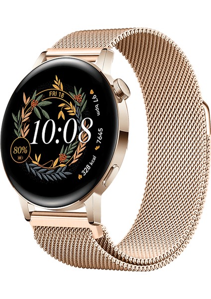 Huawei Watch Gt3 42MM Gt2 42MM Uyumlu Kordon Manyetik Milanese Loop Metal Kordon