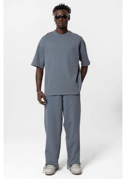 Basıc Oversize Eşofman Takım Füme