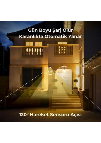 Rustika Solar Lamba Aplik Sensörlü Güneş Enerjili Bahçe Duvar Aydınlatma Rustik Ampul indirimleri