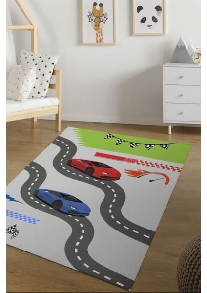 Efta Halı Erkek Çocuk Araba Desenli Halı
