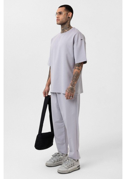 Paça Lastikli Basic Oversize Eşofman Takımı Boyama Gri fiyatları