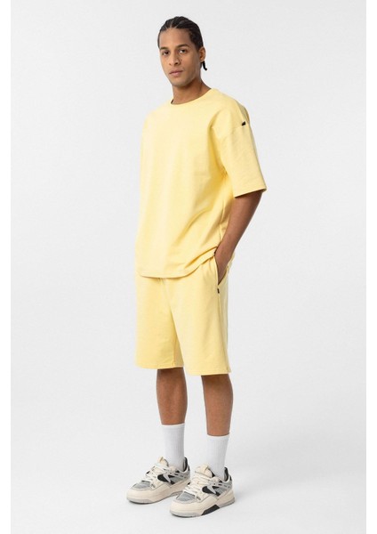 Basic Oversize Şort Takım Sarı fiyatları