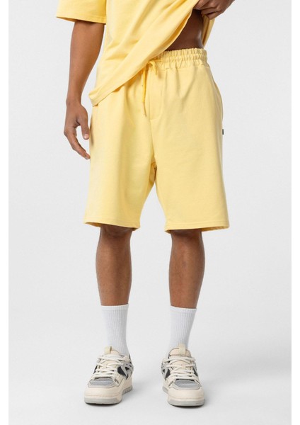 Basic Oversize Şort Takım Sarı indirimleri