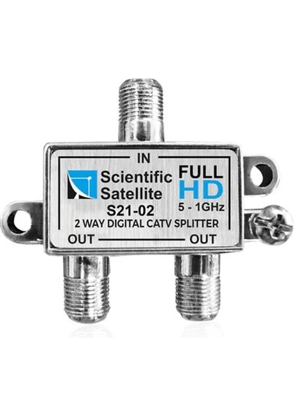 S21-02 1/2 Yollu Kablo Tv Sinyal Ayırıcı Splitter - 5-1000 Mhz Frekans Bölücü Çoklayıcı