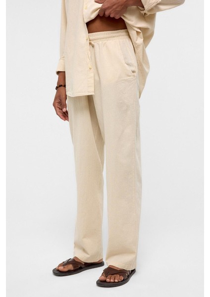 Basic Oversize Keten Takım Naturel fırsatları