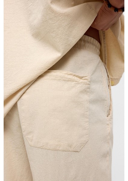 Basic Oversize Keten Takım Naturel indirimleri