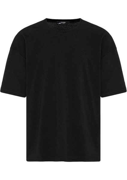 Basic Oversize Paça Lastikli Eşofman Takım Siyah