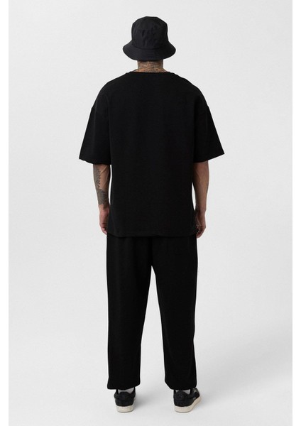Paça Lastikli Basic Oversize Eşofman Takımı Siyah fırsatları