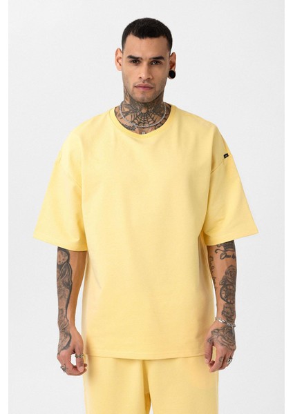 Paça Lastikli Basic Oversize Eşofman Takımı Sarı fırsatları