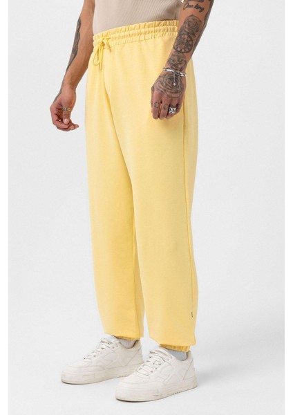 Paça Lastikli Basic Oversize Eşofman Takımı Sarı indirimleri