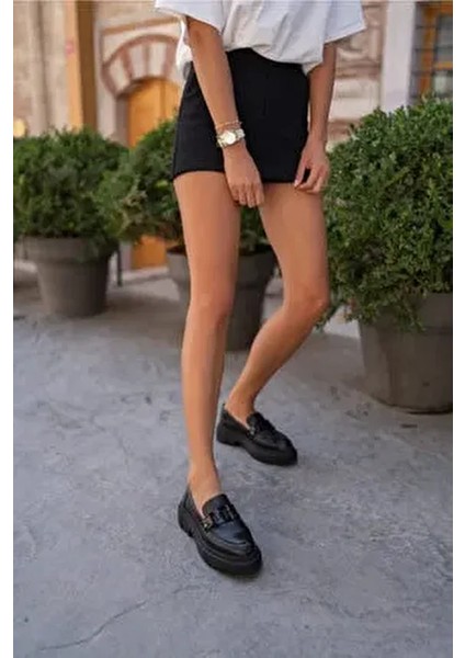 Dimata Kadin Siyah Vegan Deri Ayakkabı