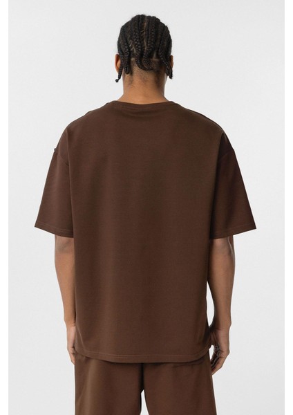 Basic Oversize Şort Takım Kahve fiyatları