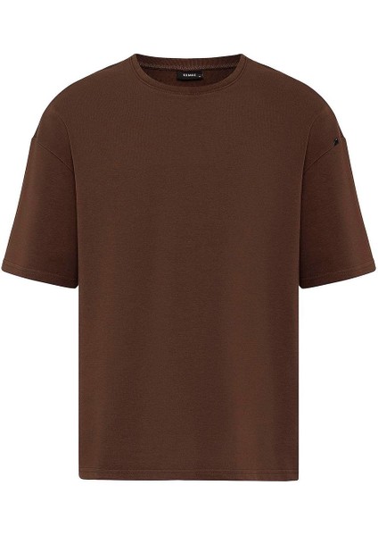 Basic Oversize Şort Takım Kahve fırsatları