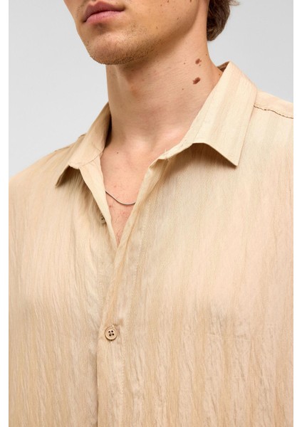 Oversize Uzun Kollu Modal Kumaş Gömlek Taş indirimleri