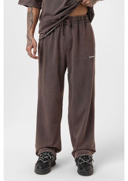 Yıkamalı Oversize Eşofman Takım Kahve fiyatları