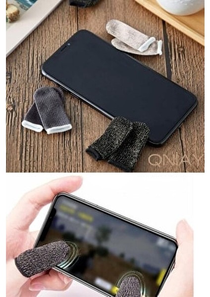 Mobile Pubg Parmaklık Eldiveni Siyah Renkli Oyun İçin Yüksek Performanslı Aksesuar fiyatları