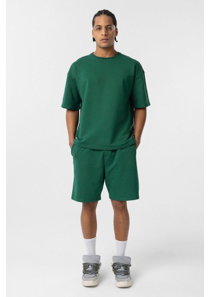 Basic Oversize Şort Takım Nefti