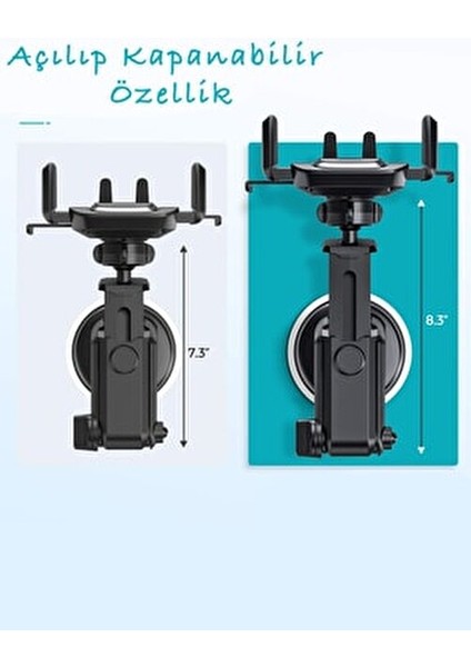 Tüm Telefonlara Uyumlu Araba Akrobat Telefon Tutucu Torpido Vakumlu Araç Içi Tutacağı modelleri