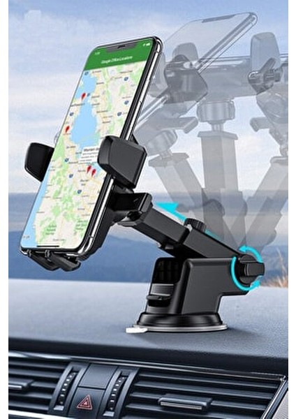 Tüm Telefonlara Uyumlu Araba Akrobat Telefon Tutucu Torpido Vakumlu Araç Içi Tutacağı